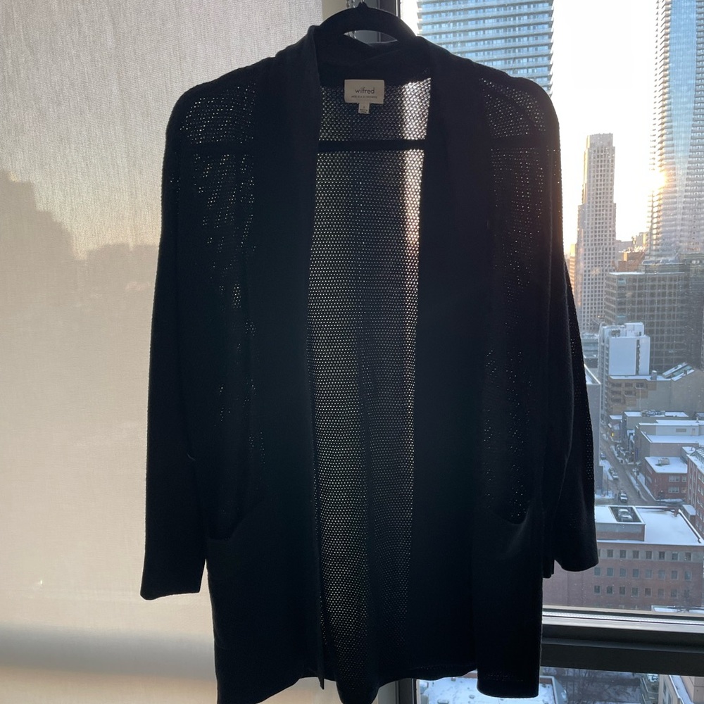 Silk and cashmere cardigan black Wilfred